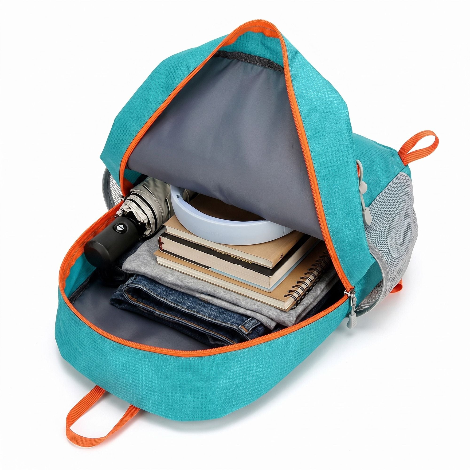 Lightweight Hiking Backpack with Multiple Zip Compartments and Adjustable Padded Straps