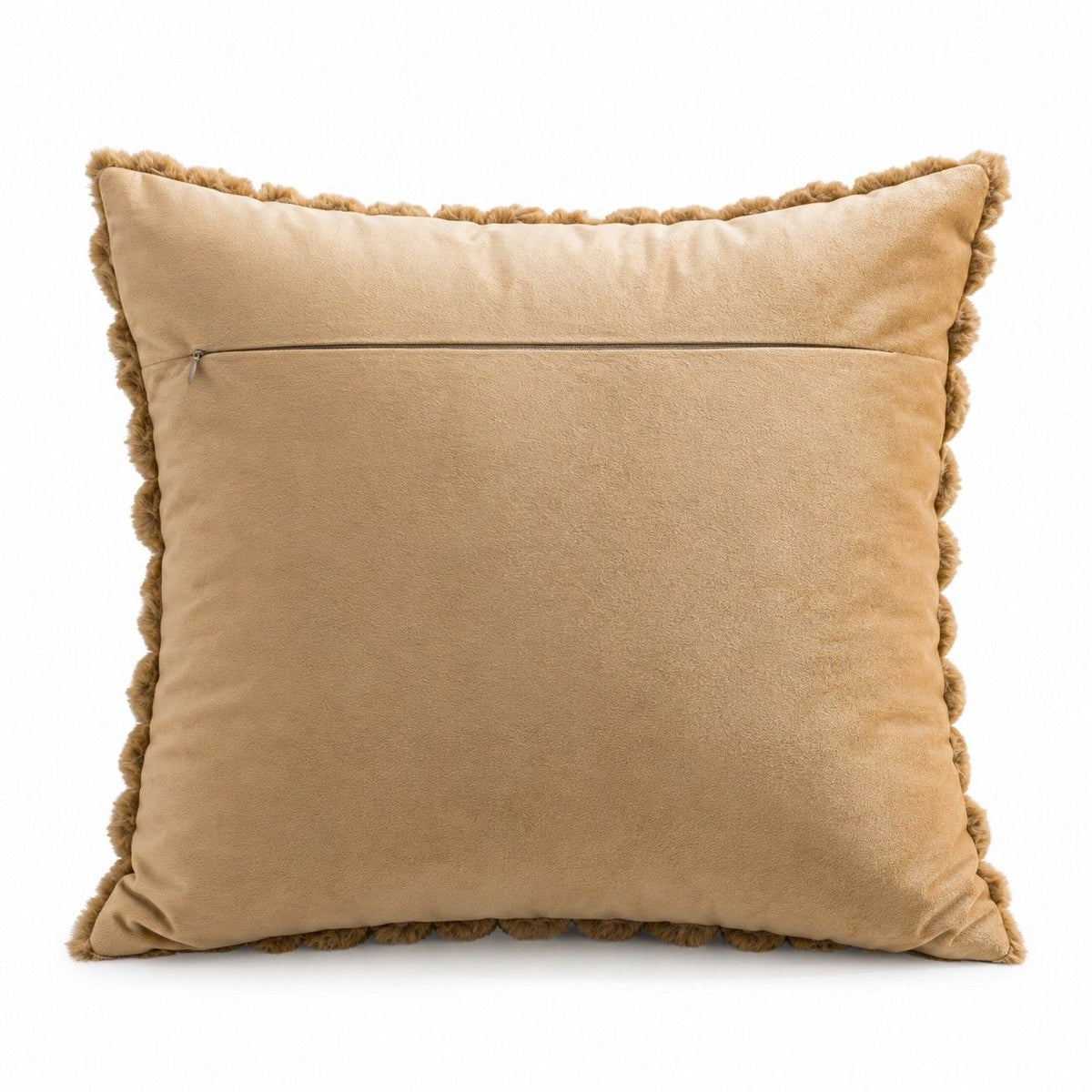2 Pack Plush Faux Fur Bubble Grid Throw Pillow Covers 18 x 18 Inch for Couch and Bed