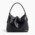 Slouchy Hobo Shoulder Bag with Adjustable Strap and Side Zipper Closure 10x8.5x2.7in