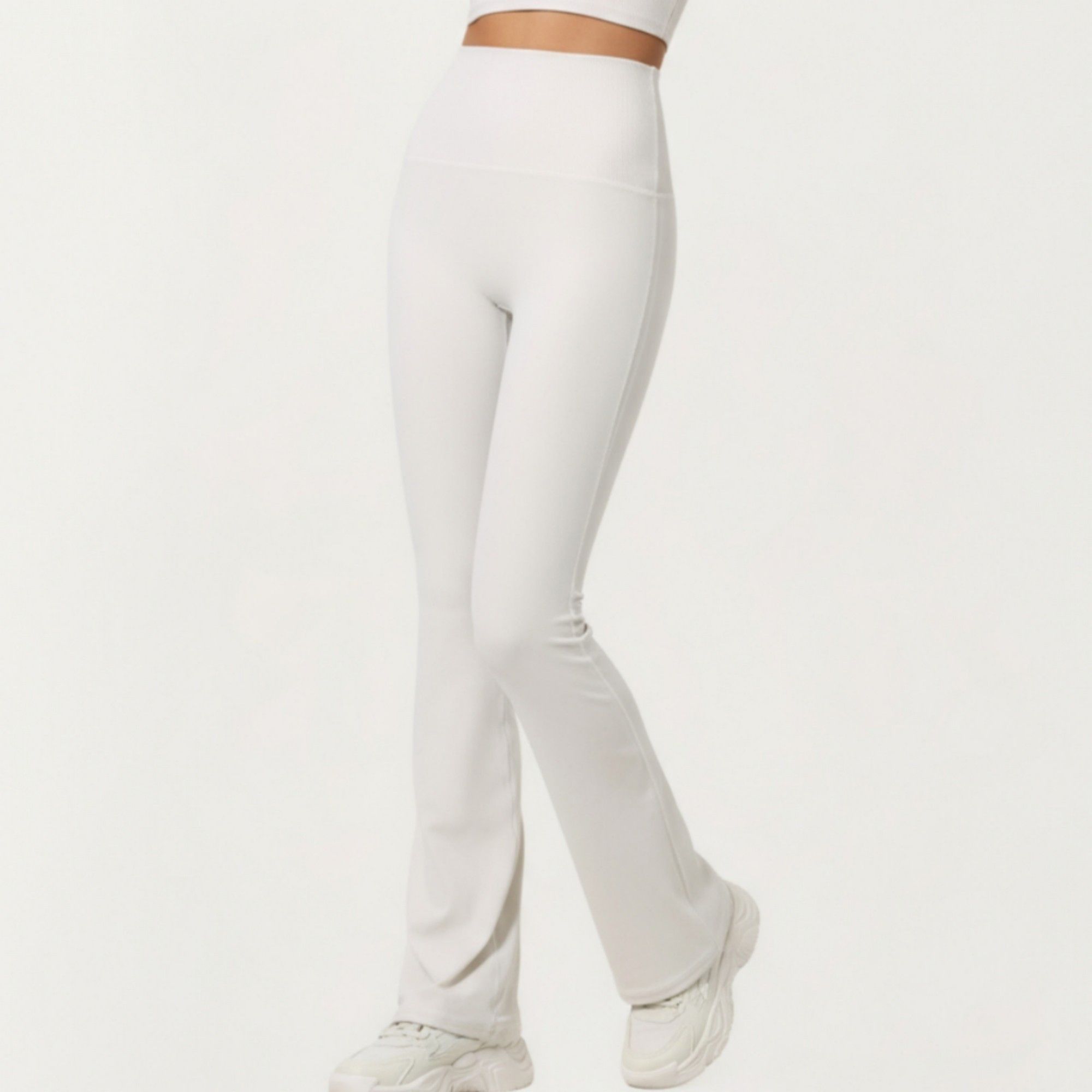 Anna-Kaci Active Women's High Waist Flare Sweatpants with Slim Fit Stretch Fabric