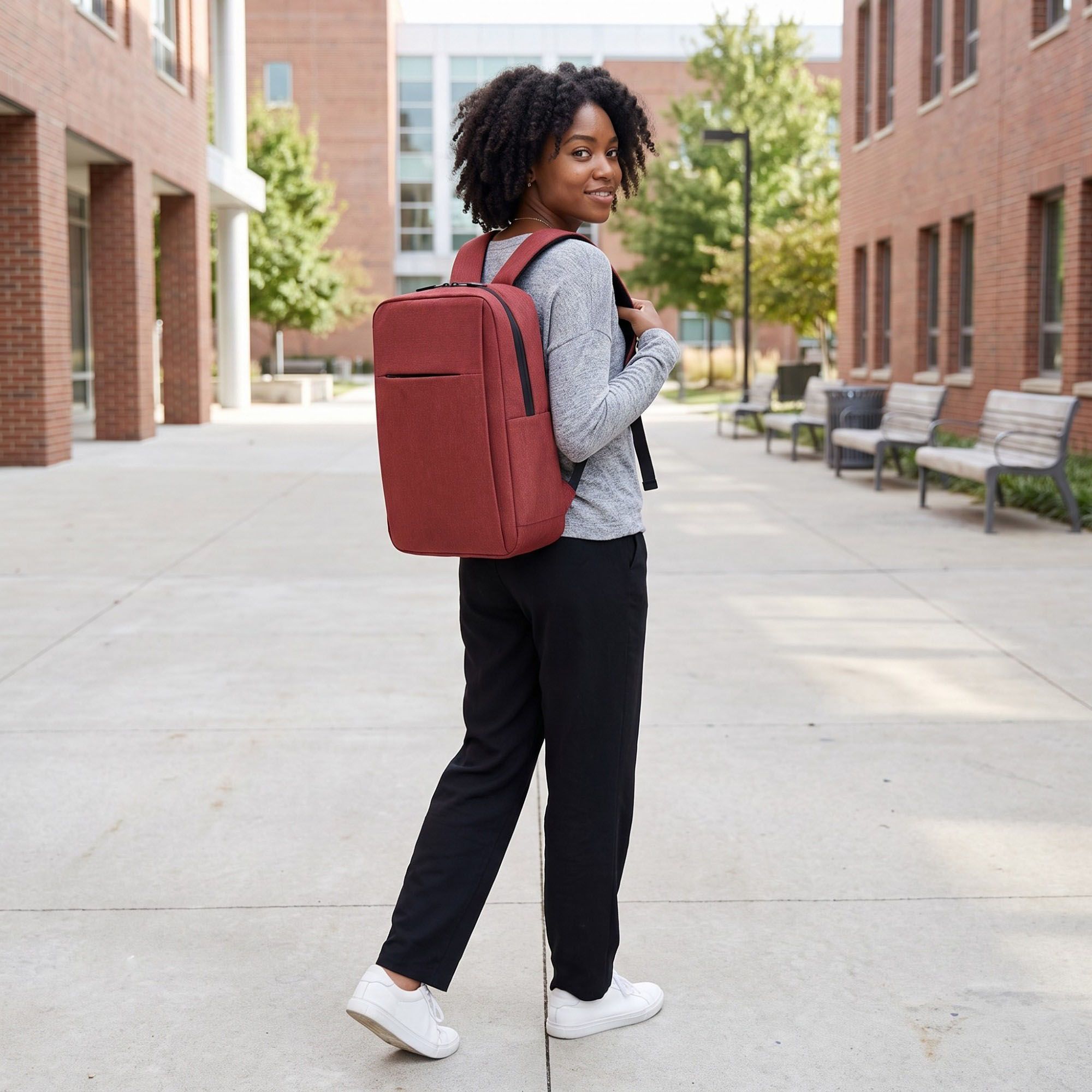 Modern Slim Laptop Backpack - Professional  Commuter Daypack for Office, School, and Travel