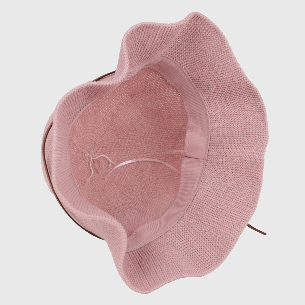 Anna-Kaci Women's Foldable Crocheted Bucket Hat with Bow Accent