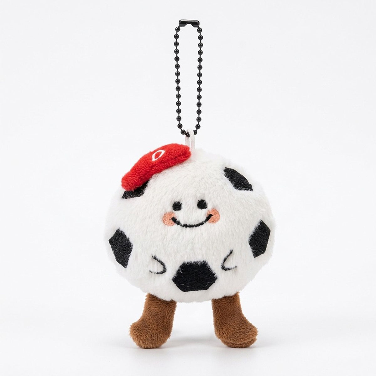2 Pack Plush Sports Ball Key Chains with Smiley Face Bag Charms