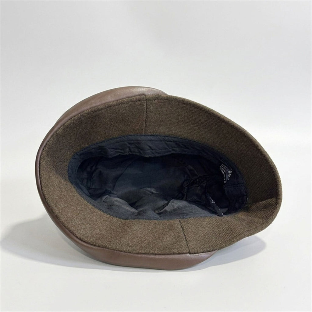 Structured Cloche Hat Pleated Crown Contrast Trim Wide Brim Bucket Hat