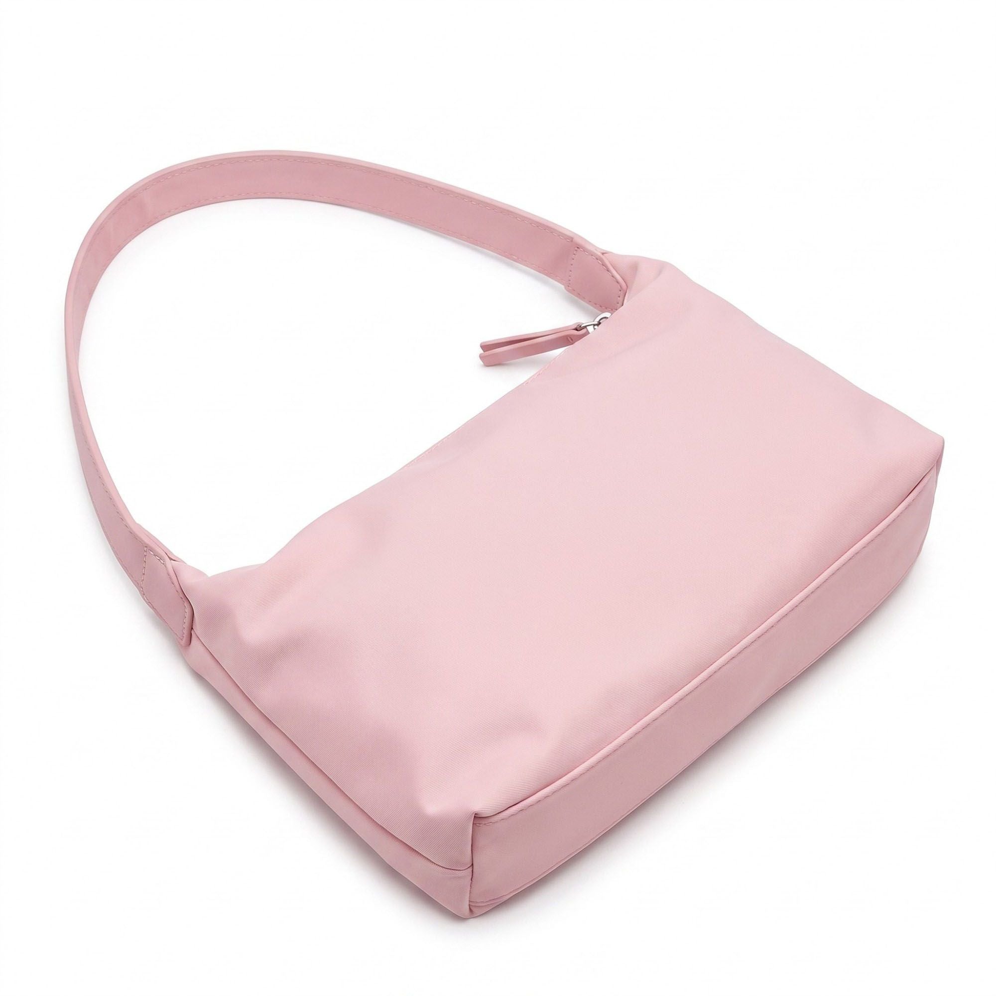Minimalist Shoulder Bag with Top Zipper and Slim Rectangular Silhouette 8.3x4.7x2in