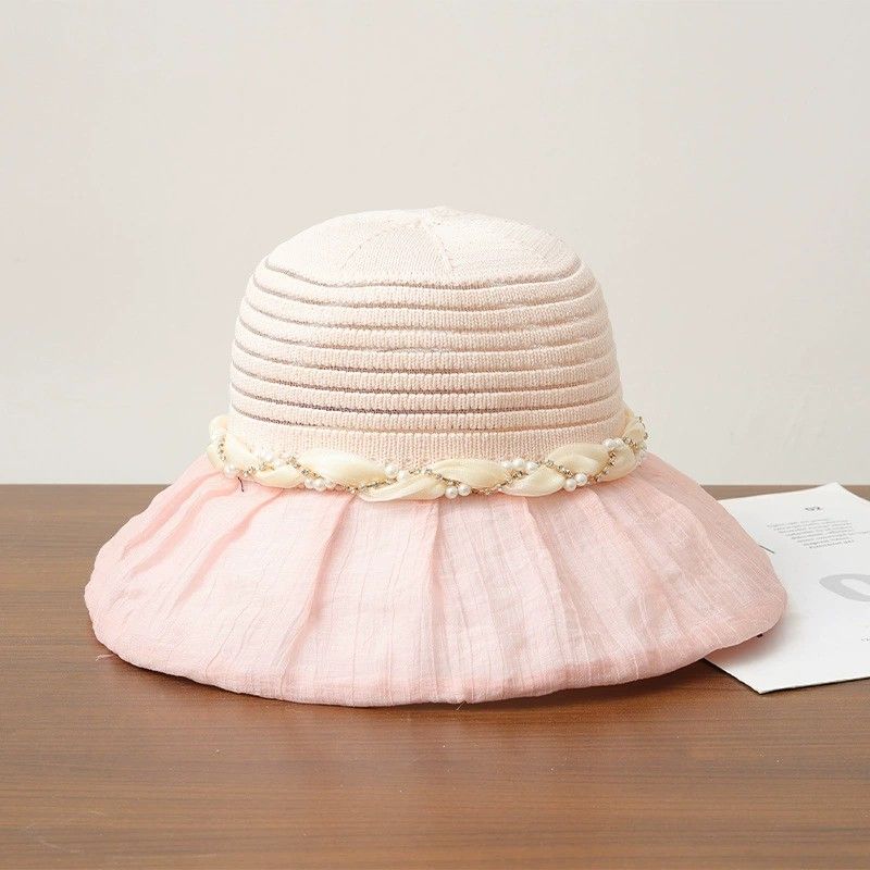 Anna-Kaci Womens Wide Brim Straw Sun Hat Elegant Beach Vacation Hat Lightweight Breathable Summer Hat