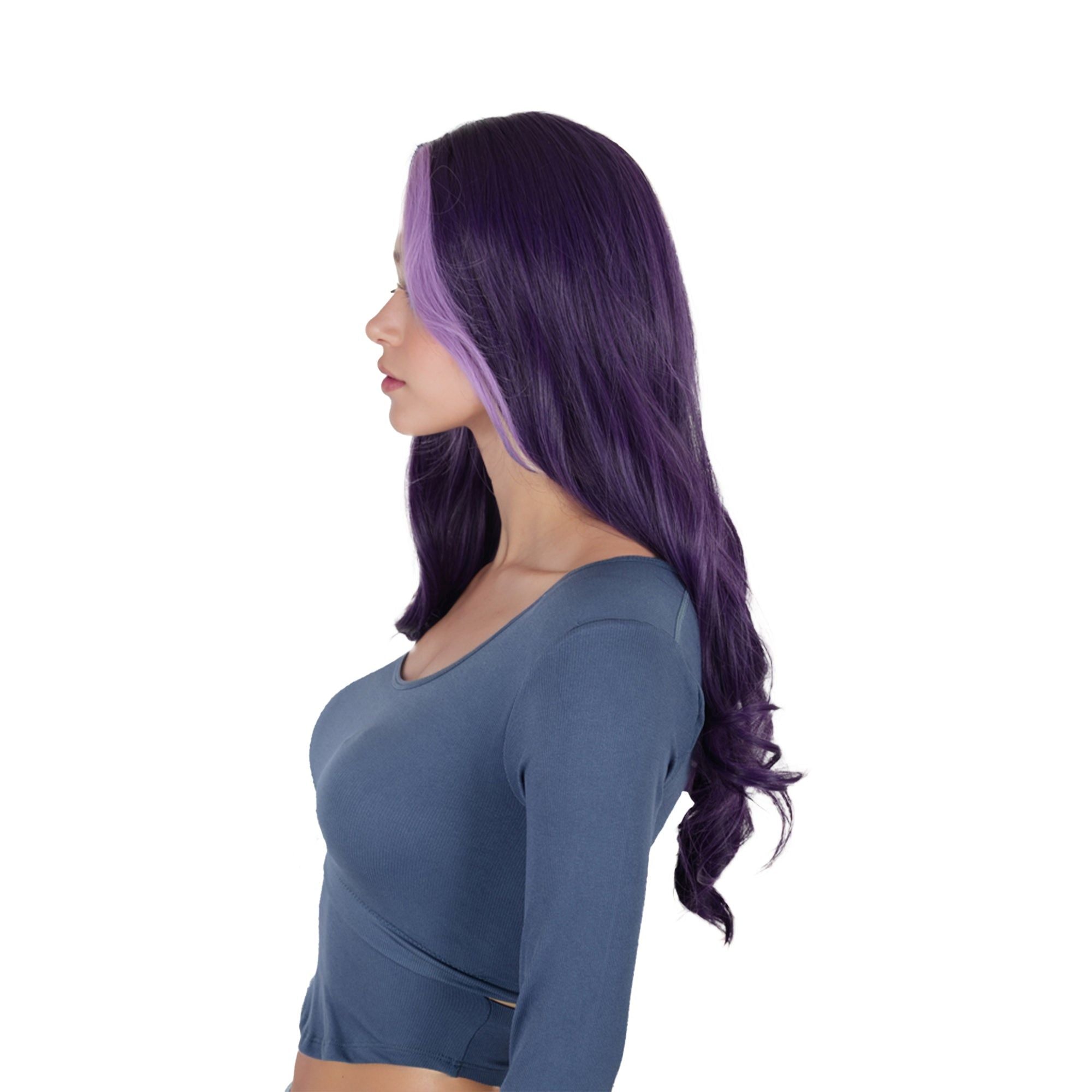 Long Wavy Wigs 27 Inch Middle Part Curly Wig for Daily Party Use