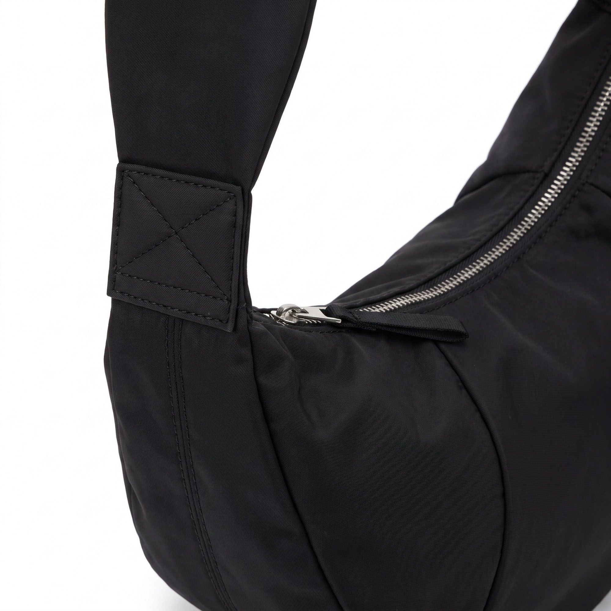 Oversized Crescent Sling Bag with Wide Adjustable Strap and Top Zipper 17.5x10x6.5in