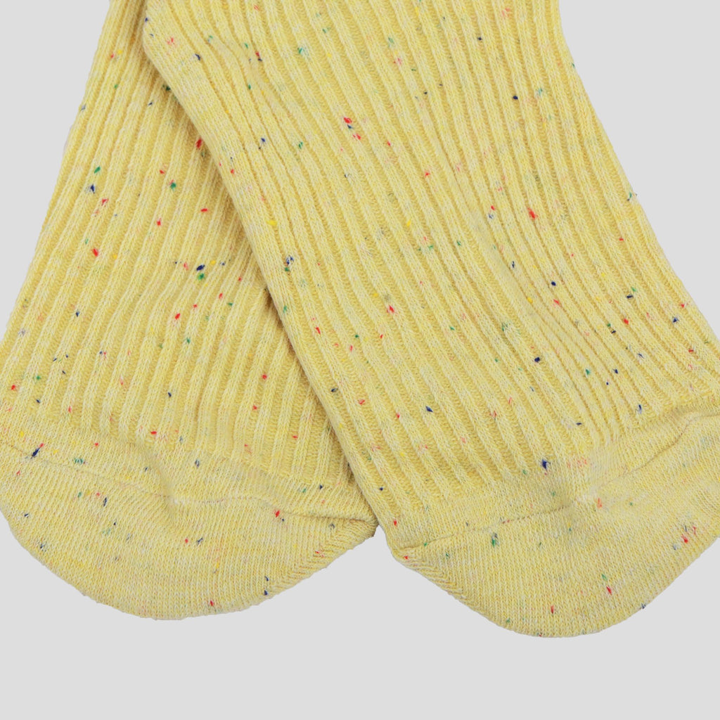 Anna-Kaci Women's Chic Style Solid Speckled Crew Socks Non Slip Cotton for Casual 2 Pairs 4 Season