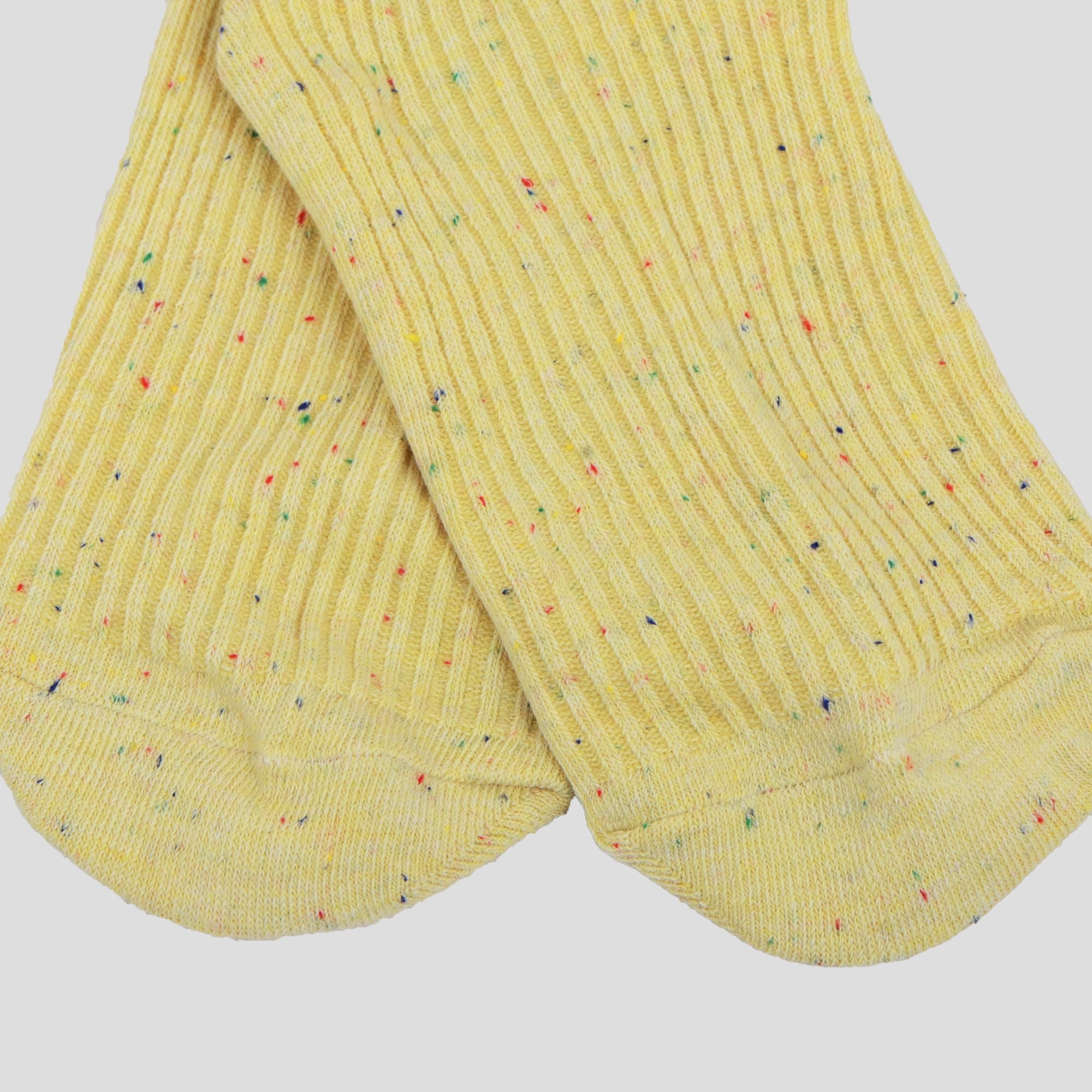 Anna-Kaci Women's Chic Style Solid Speckled Crew Socks Non Slip Cotton for Casual 2 Pairs 4 Season