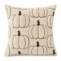 Plush Pumpkin Throw Pillow Cover Square Decorative Fall Cushion Cover
