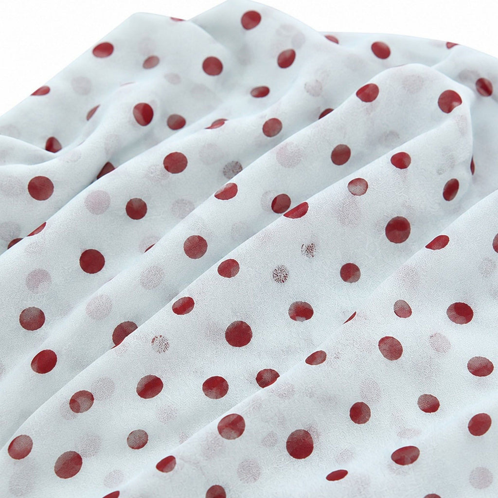 Polka Dot Skinny Neck Scarf with Pointed Ends