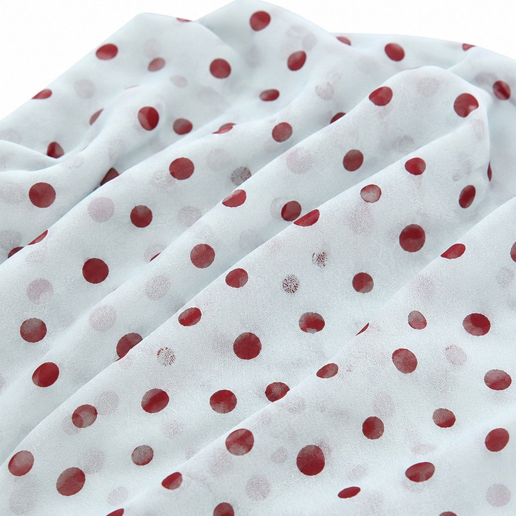 Polka Dot Skinny Neck Scarf with Pointed Ends