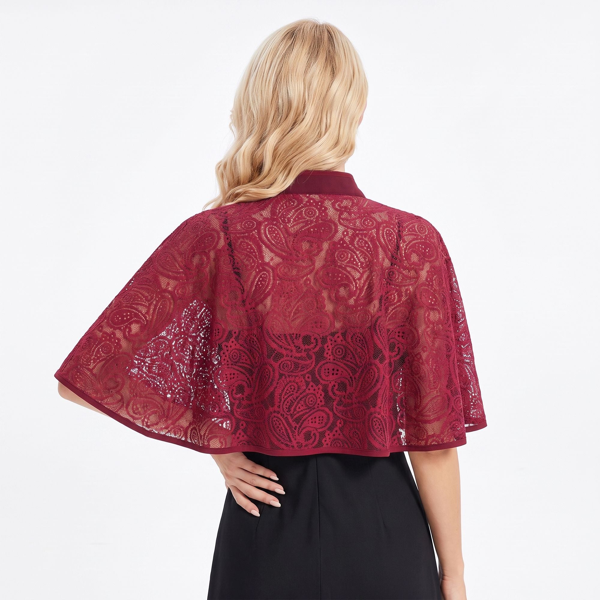Sheer Lace Scarf Wrap Cape Style Shoulder Cover for Dresses
