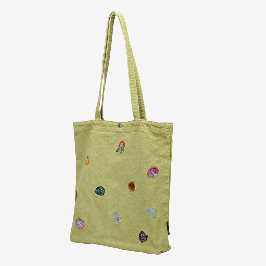 Embroidered Canvas Tote Bag Cute Patchwork Shoulder Bag