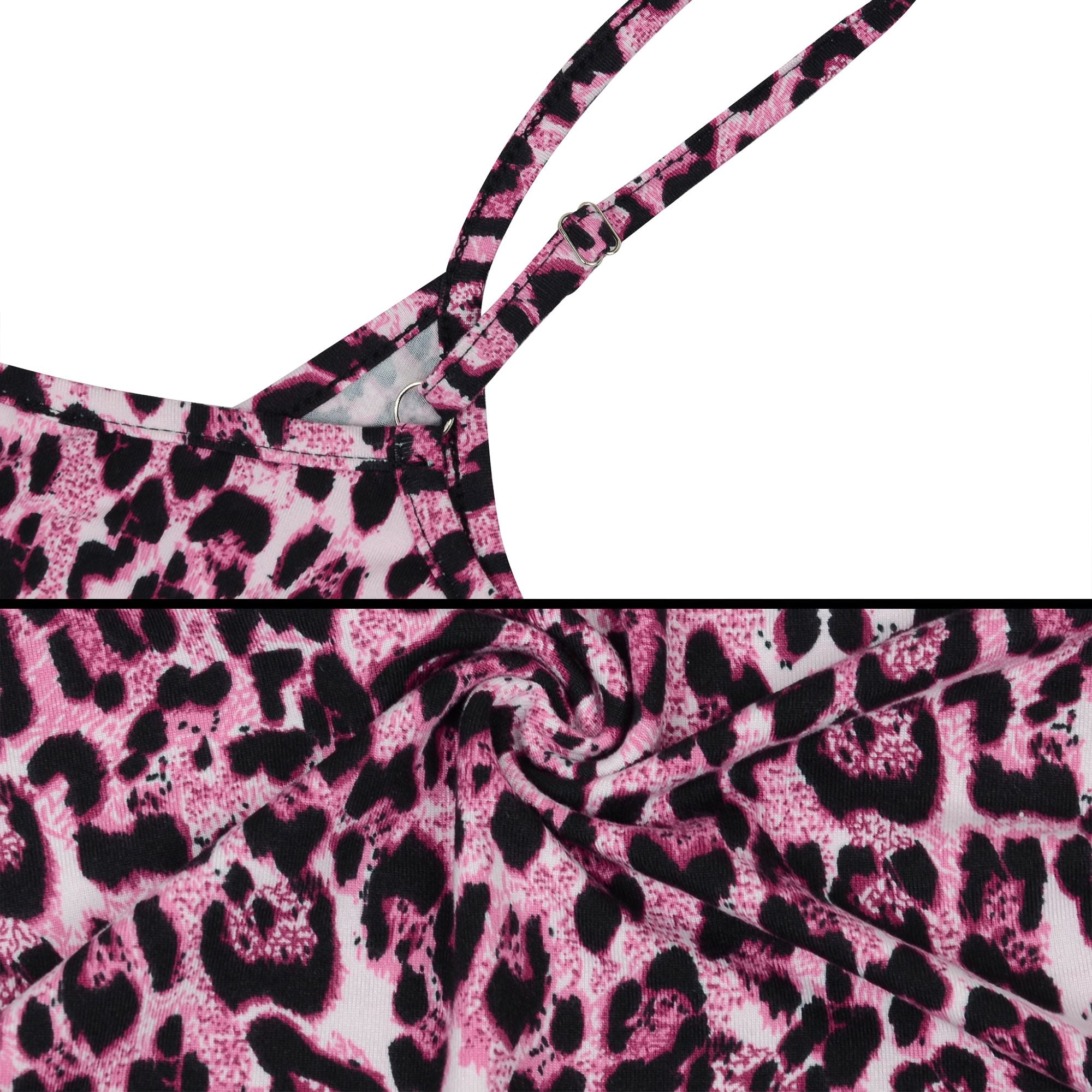 Leopard Print Scoop Neck Spaghetti Strap Camisole Tank Top