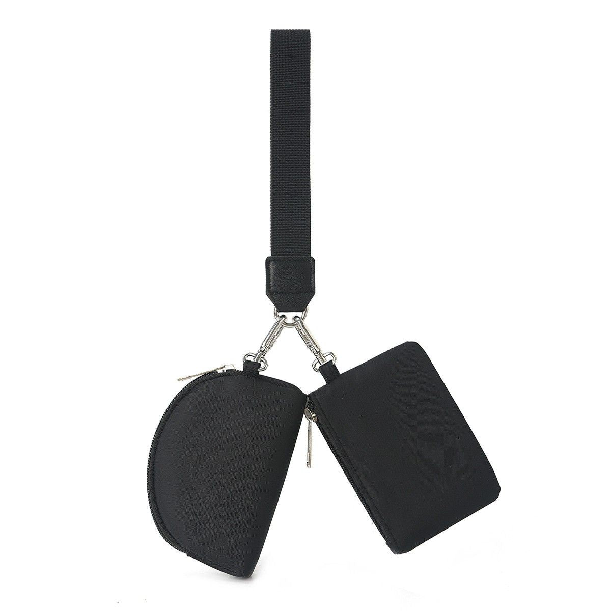 Mini Wristlet Pouch and Card Holder Set with Zip Closure