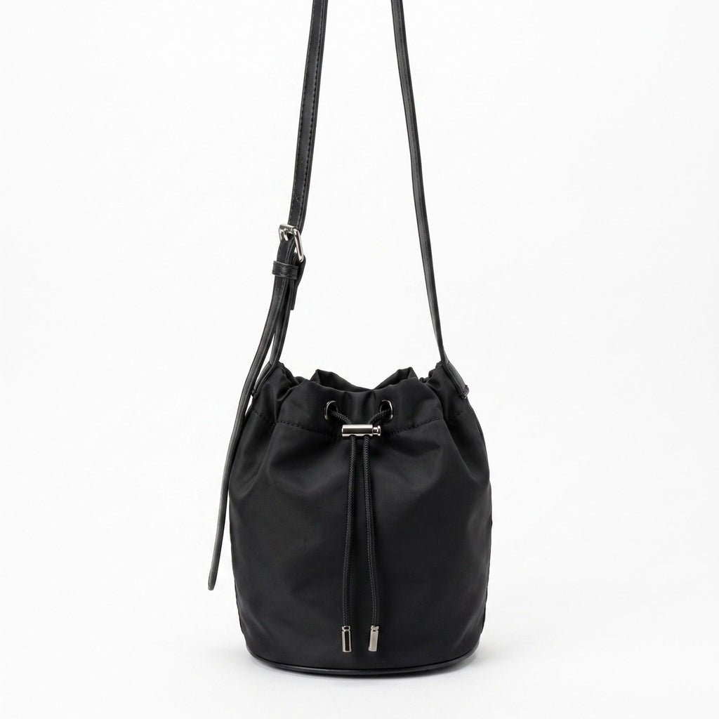 Drawstring Bucket Crossbody Bag with Adjustable Shoulder Strap