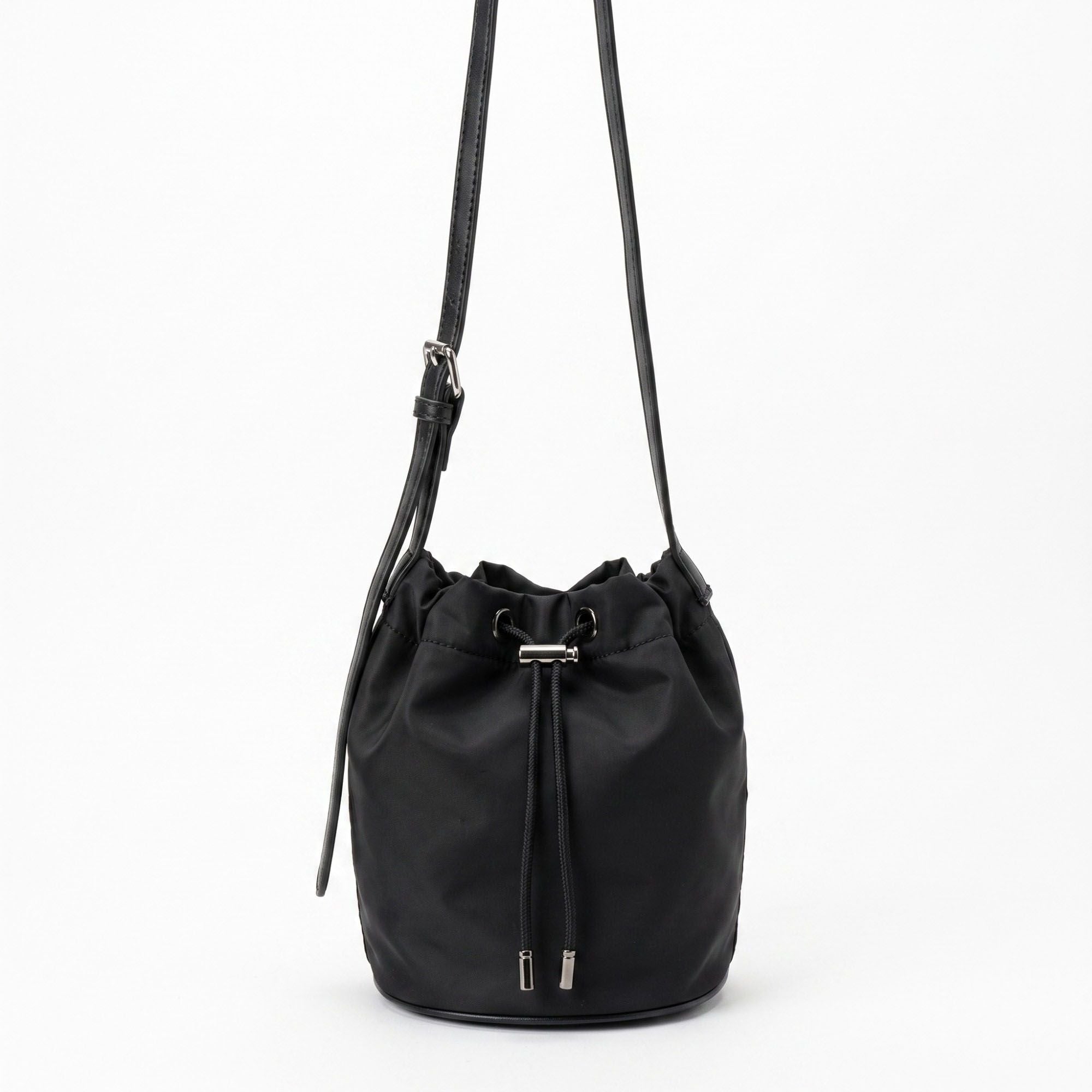 Drawstring Bucket Crossbody Bag with Adjustable Shoulder Strap