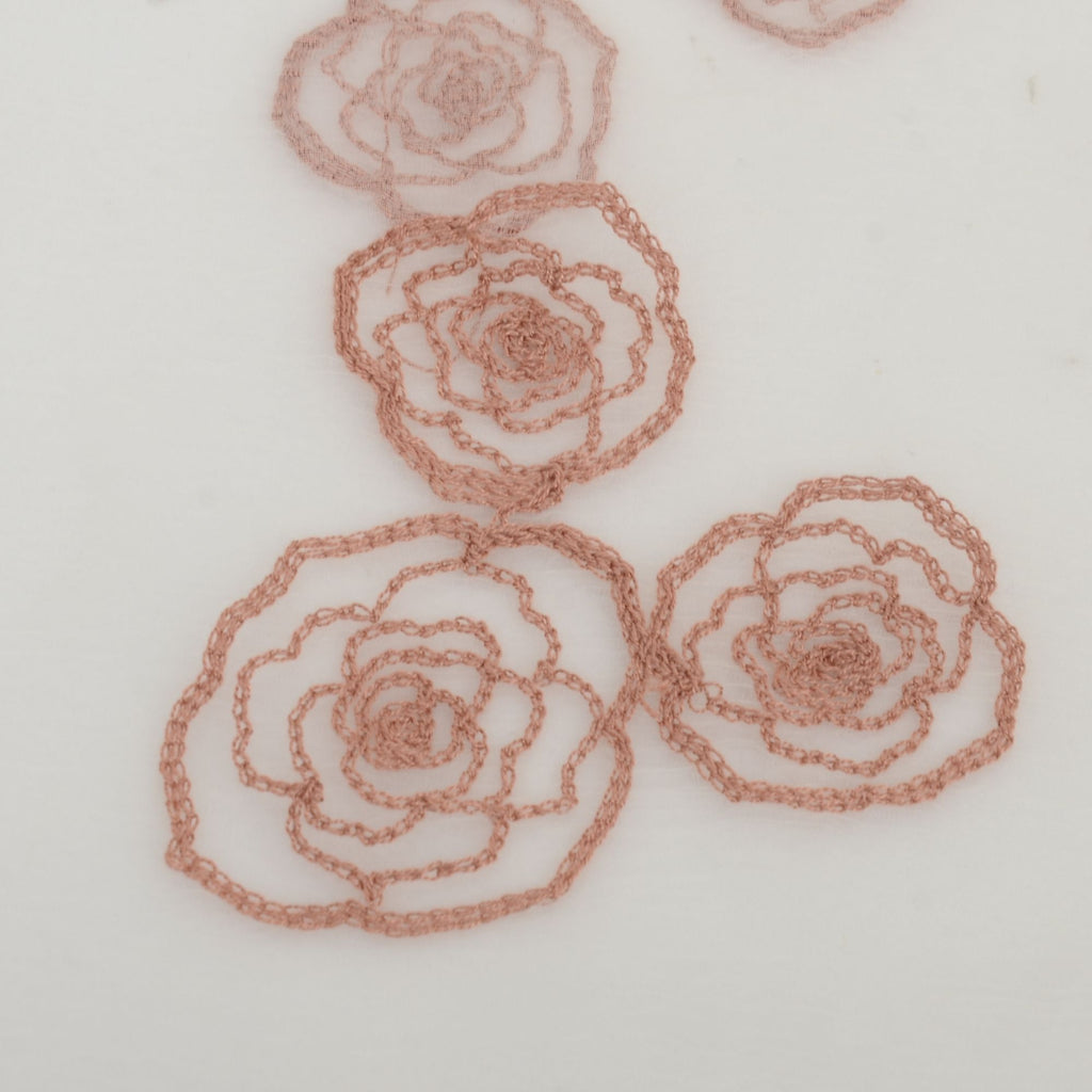 Anna-Kaci Women's Sheer Lace Neck Scarf with Embroidered Rose Floral Edging and Scalloped Trim Detail