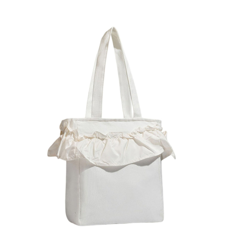 Ruffle Tote Bag for Women, Large Capacity Shoulder Bag for Work, Travel & Everyday Use