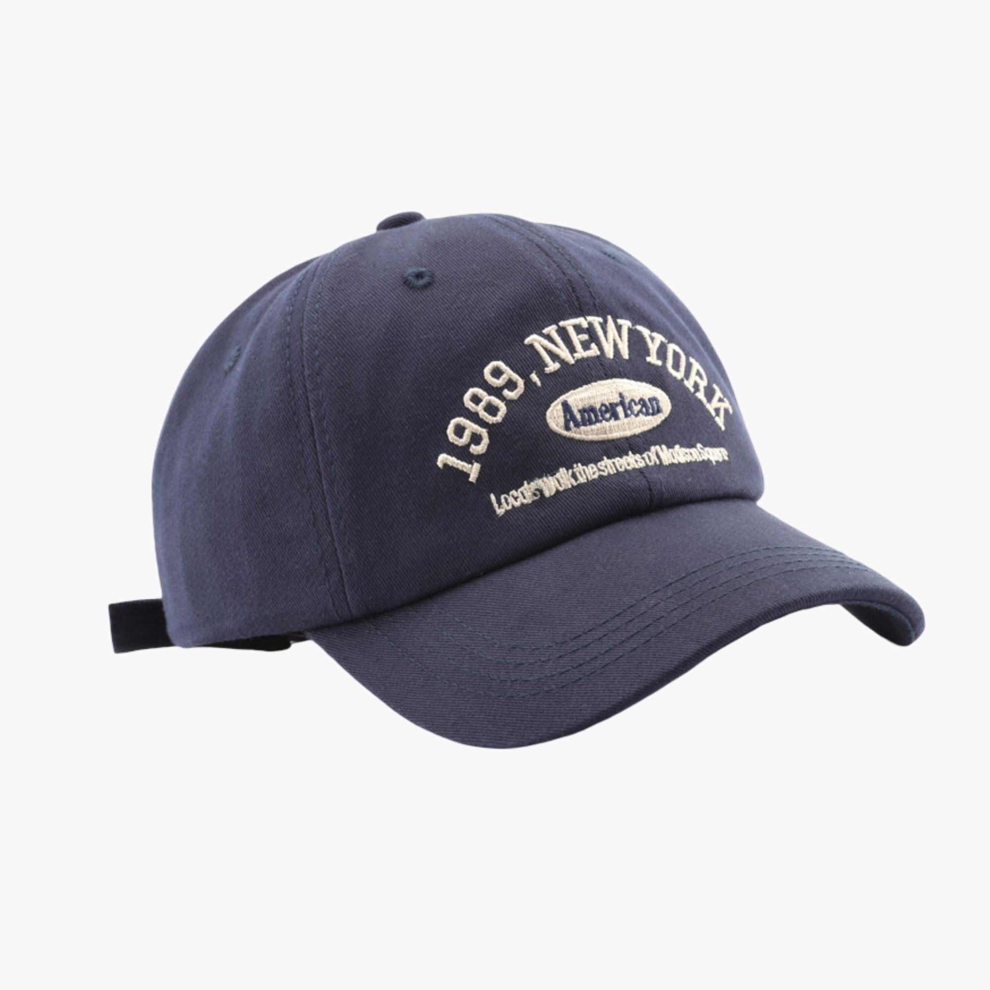 Anna-Kaci Cotton Baseball Cap with Embroidered Lettering Adjustable Strap Back