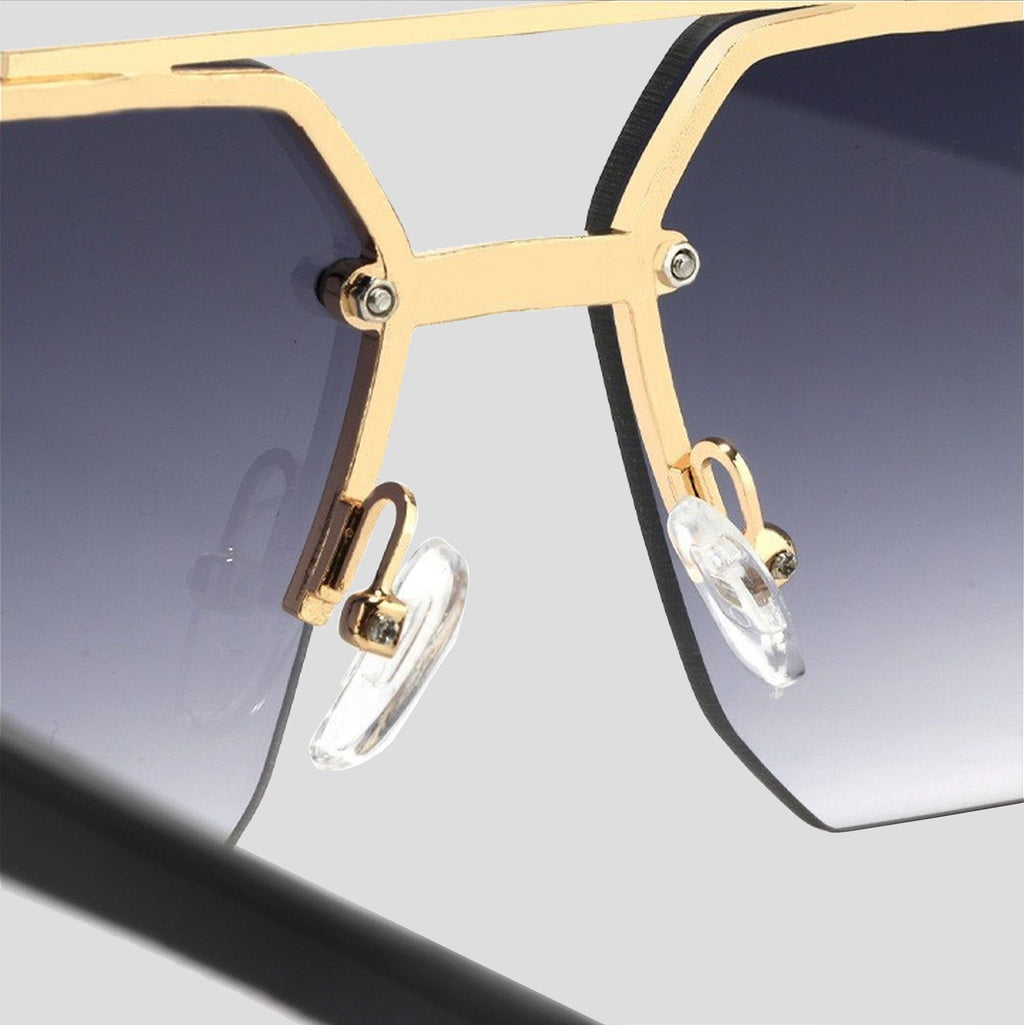 Anna-Kaci Women's Chic Trimmed Octagon Polarized Sunglasses UV400 Protection