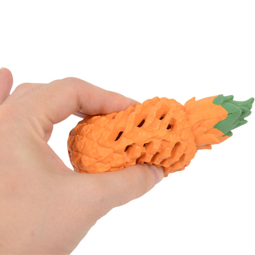 Alilang Indestructible Dog Toys for Aggressive Chewers Durable Dog Chew Toys Dental Clean Interactive Orange Pineapple