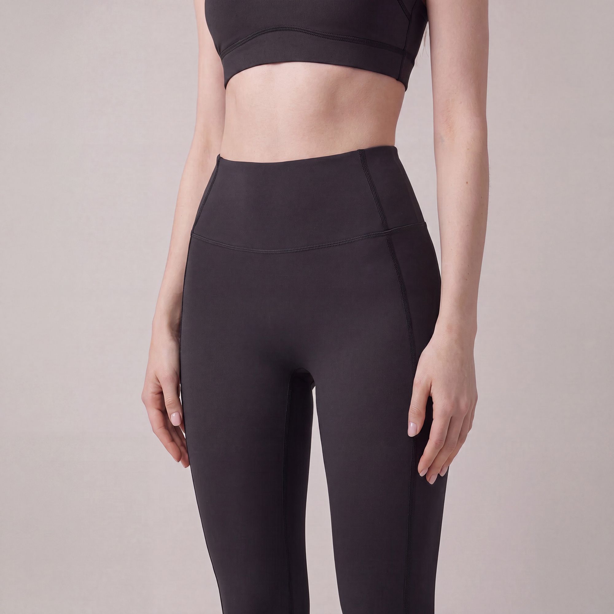 High Waist Full Length Active Leggings with Contour Seams for Workout and Everyday Wear