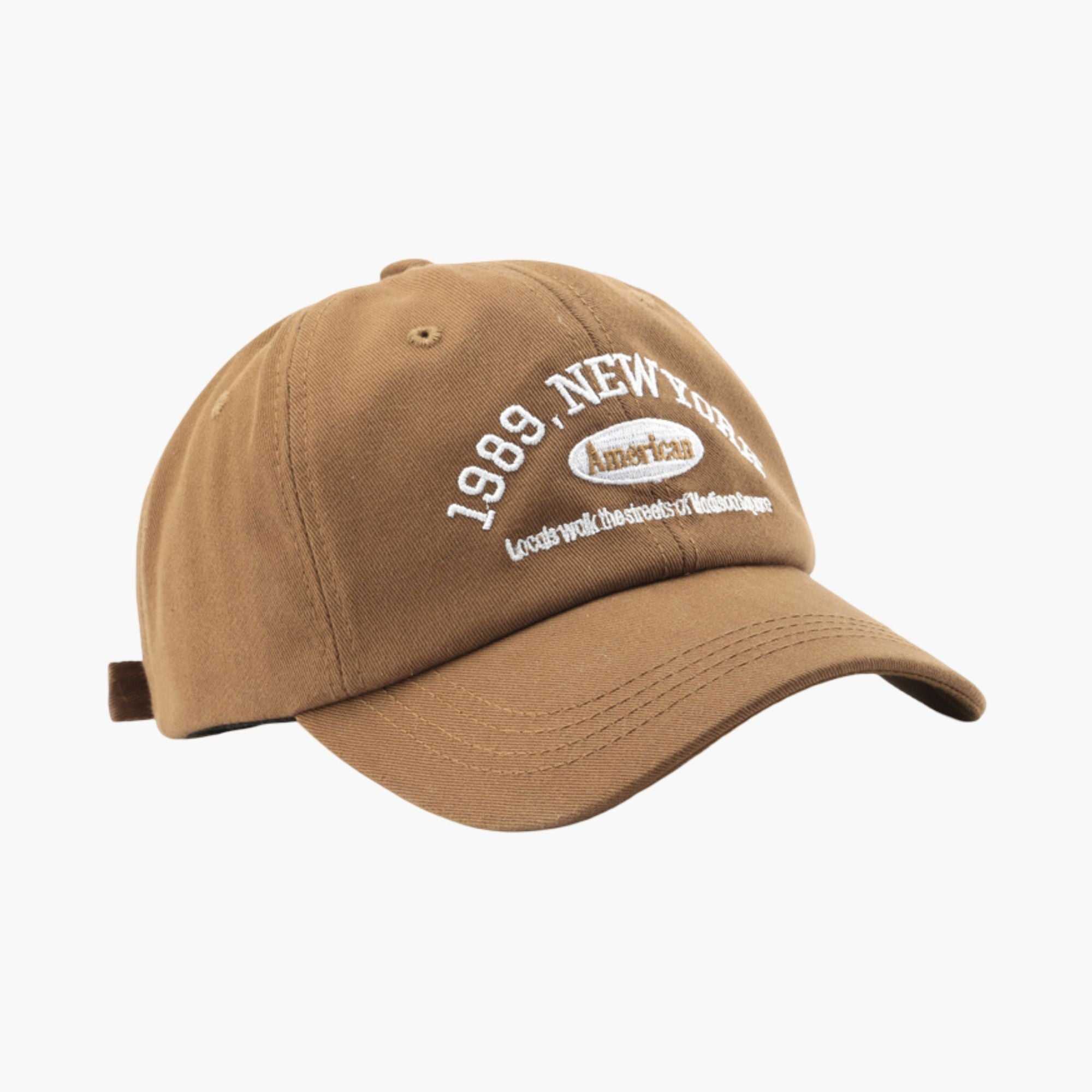 Anna-Kaci Cotton Baseball Cap with Embroidered Lettering Adjustable Strap Back