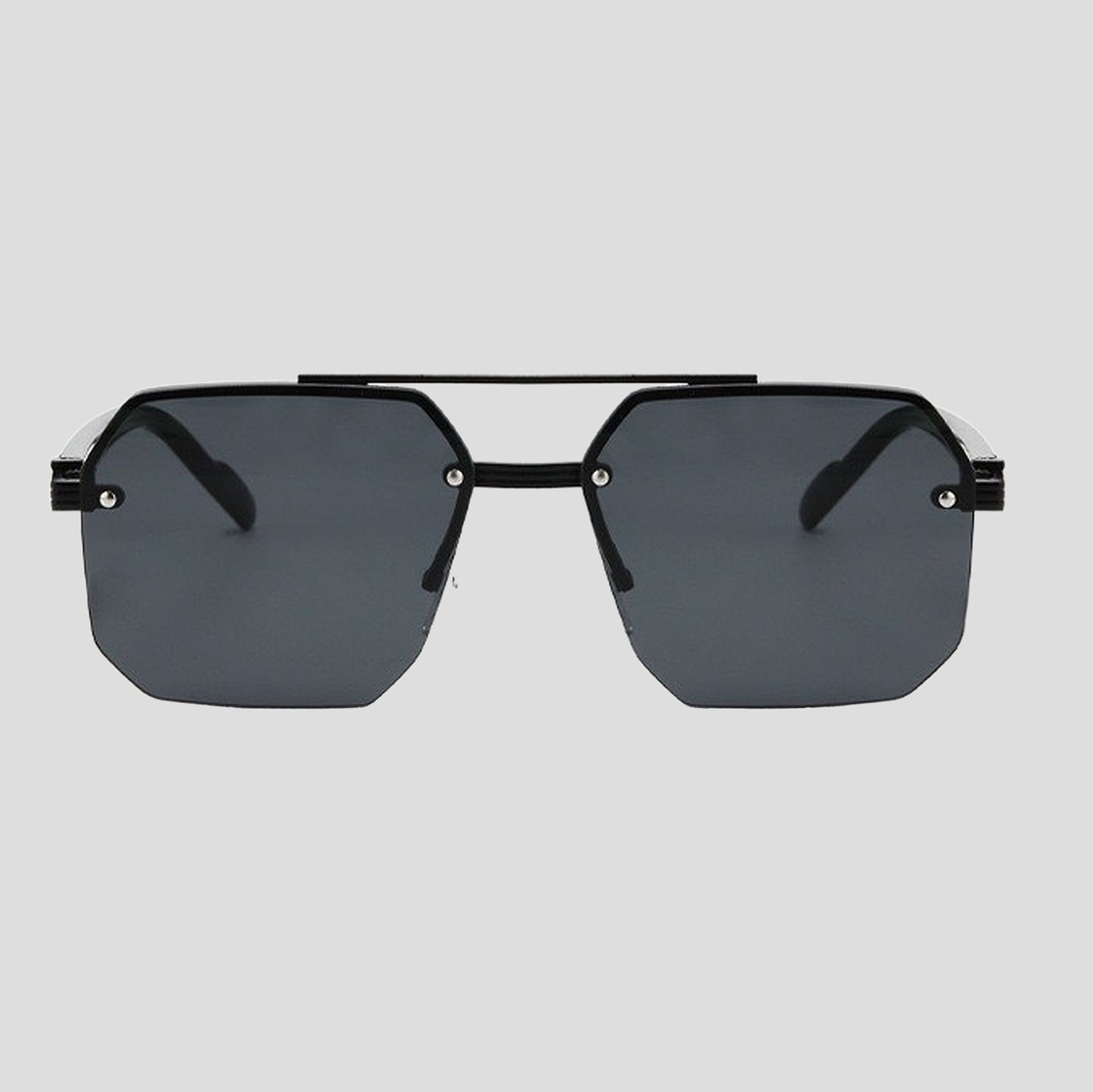 Anna-Kaci Women's Chic Trimmed Octagon Polarized Sunglasses UV400 Protection