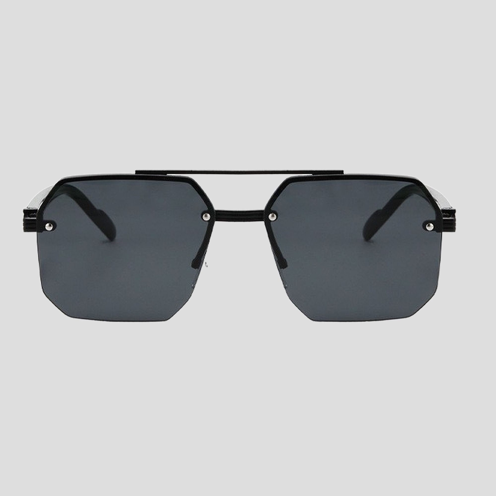 Anna-Kaci Women's Chic Trimmed Octagon Polarized Sunglasses UV400 Protection