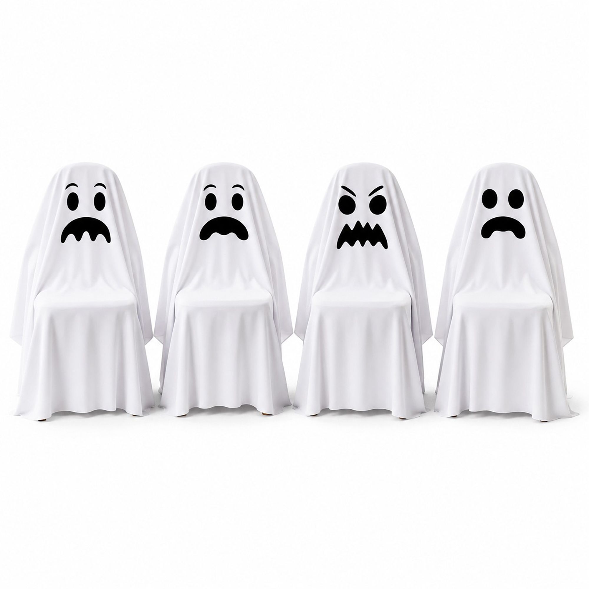 4 Pack Halloween Ghost Chair Covers Party Decorations