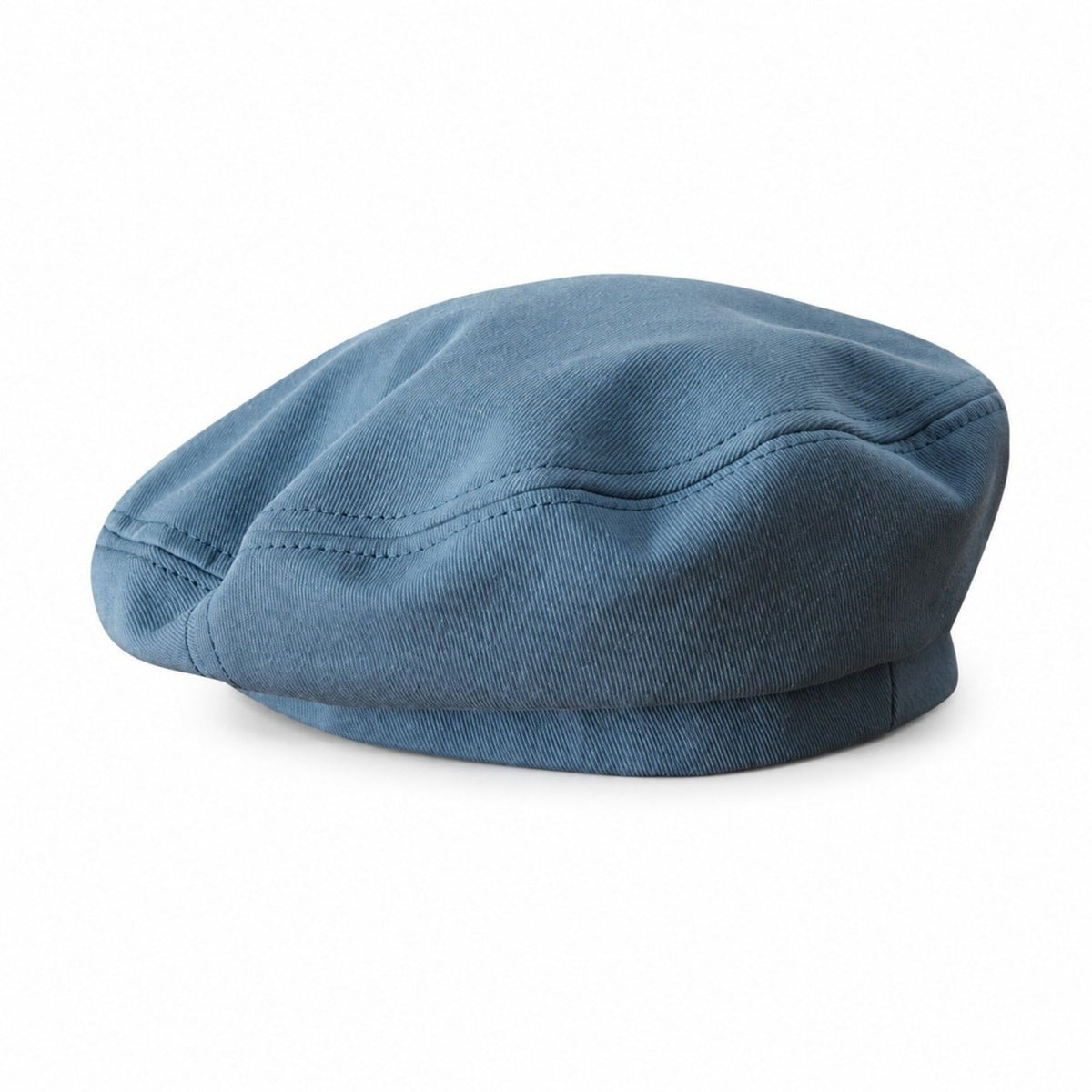 White men's hat with ribbed, fine ribbed texture and smart-casual clothing
