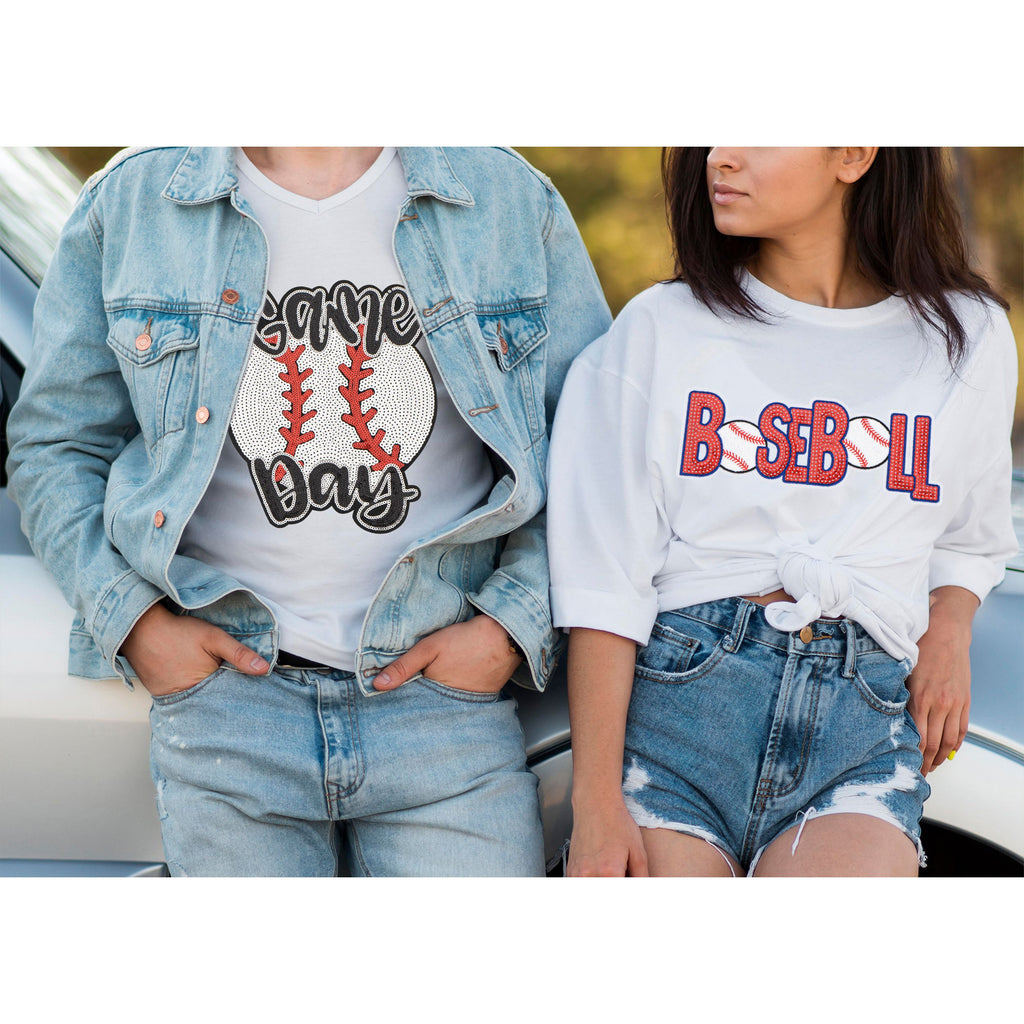 Baseball Mama Sequin Iron On Patches Game Day Applique Large Patch Accessory Clothes Jacket Uniform Backpack DIY Decor
