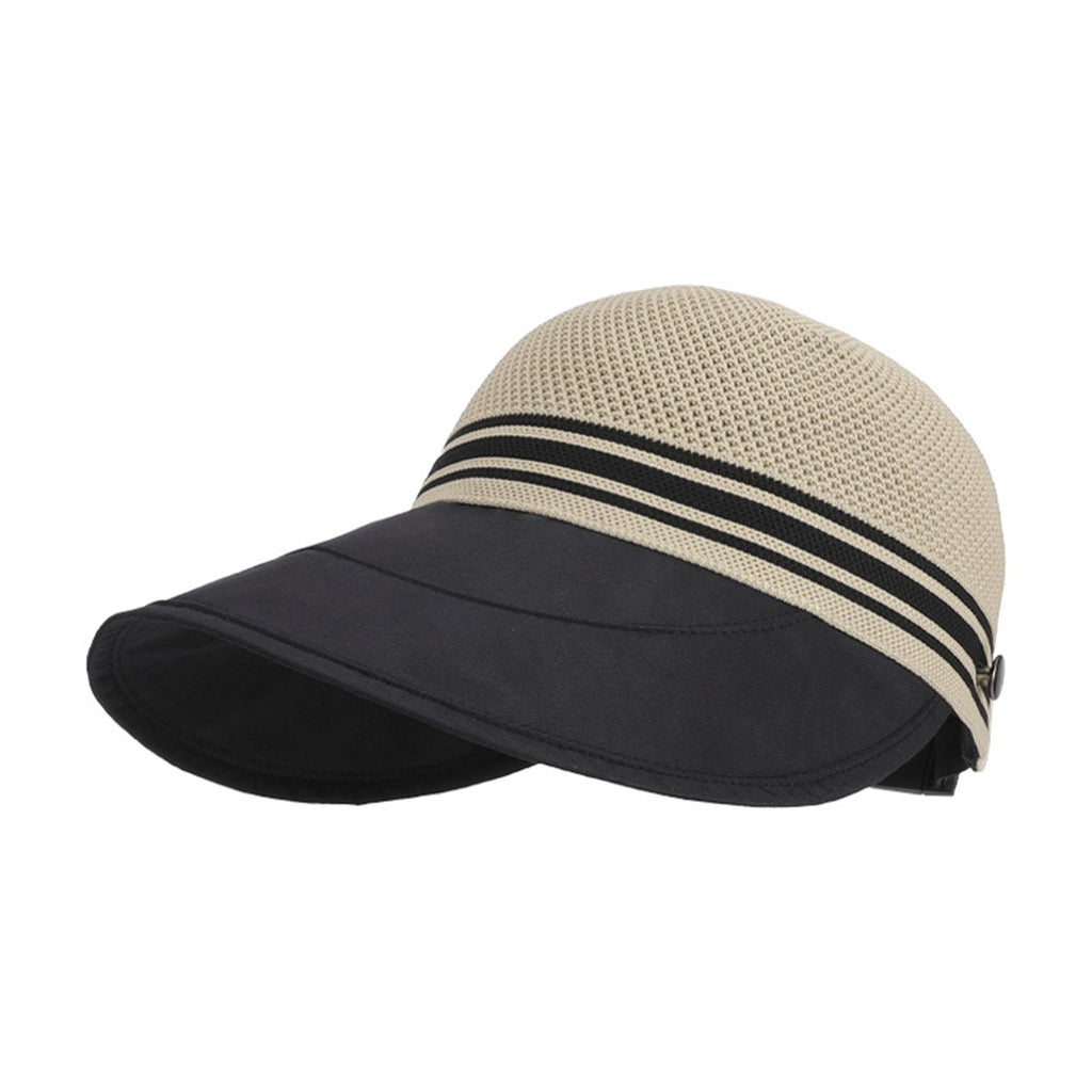 Anna-Kaci Breathable Mesh Sun Visor Cap with Ponytail Slot Adjustable Strap and Wide Brim for Outdoor Hiking and Summer Travel