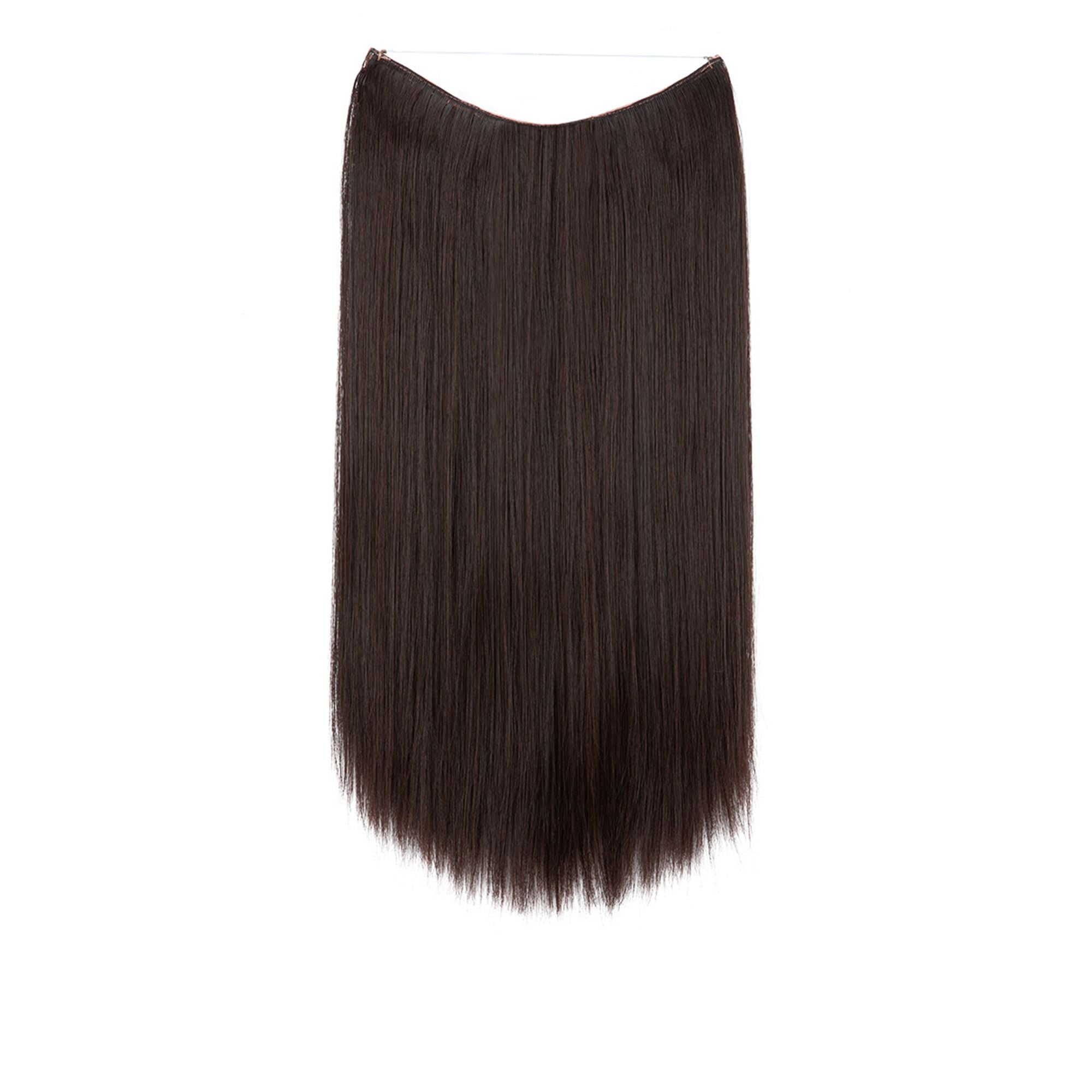 Longe Straight Natural Hair Extensions One Piece Invisible Wire Hair Extensions with Clip ins 22Inch for Women