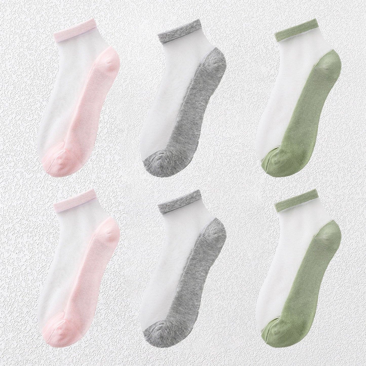 Anna-Kaci Chic Women's Summer Thin Ankle Socks Soft for Casual 6Pk
