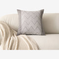Decorative Throw Pillow Cover 17.7*17.7in Soft Cotton Fabric, Modern Chevron Pattern