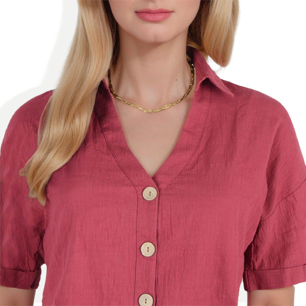 Women's Stainless Steel Chain Fashion Necklace with 18K Gold Plating, Adjustable Length, Simple and Modern Paperclip Chain Design