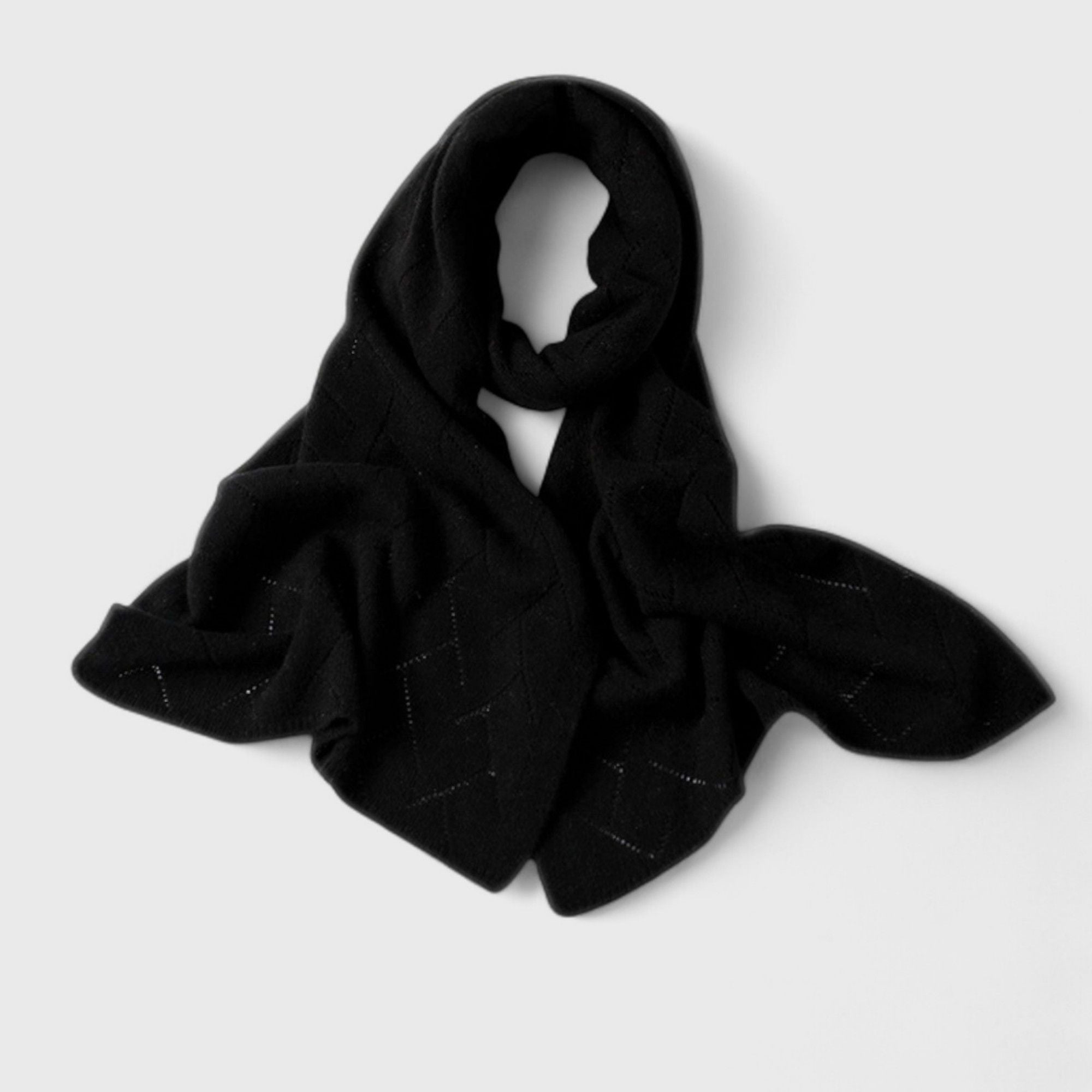 Anna-Kaci Women's Soft Knit Scarf with Delicate Cutout Detailing 67x17.7 inches
