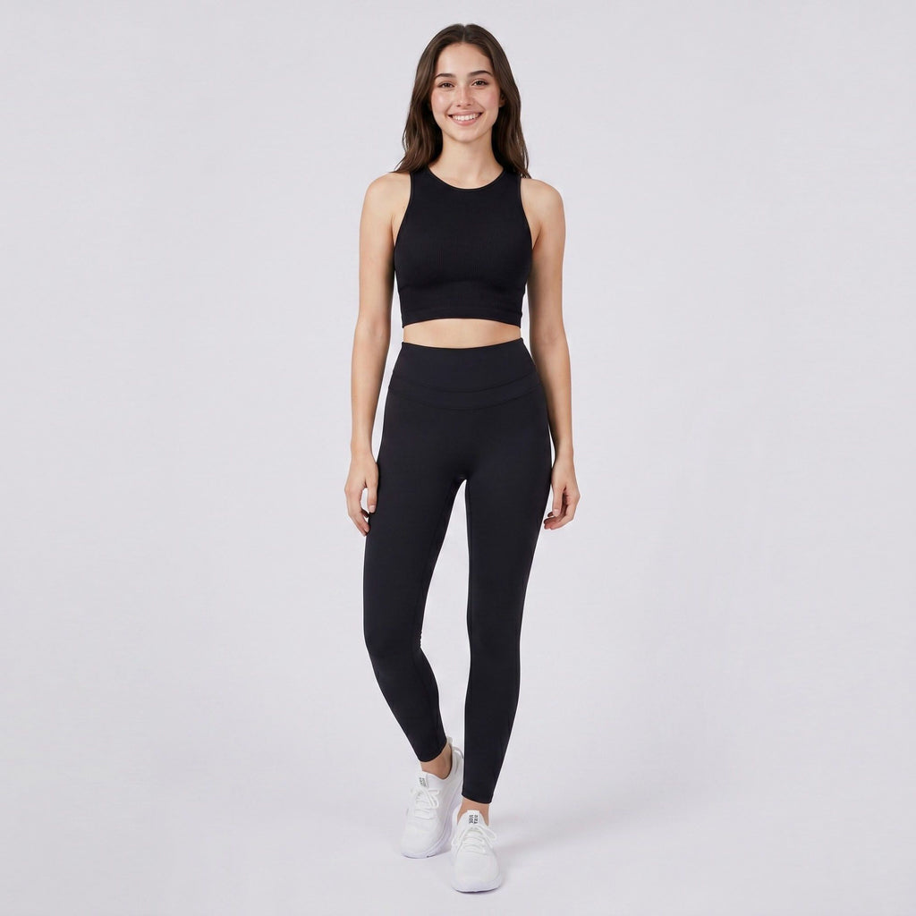 Anna-Kaci Women's High Waist Leggings with V Waist Seam and Smooth Stretch Fit