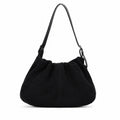 Faux Suede Hobo Shoulder Bag with Adjustable Strap Magnetic Closure and Interior Pocket