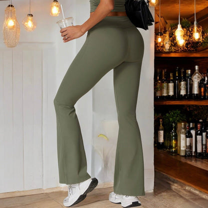 Flared High Waist Yoga Pants for Activewear and Everyday Comfort