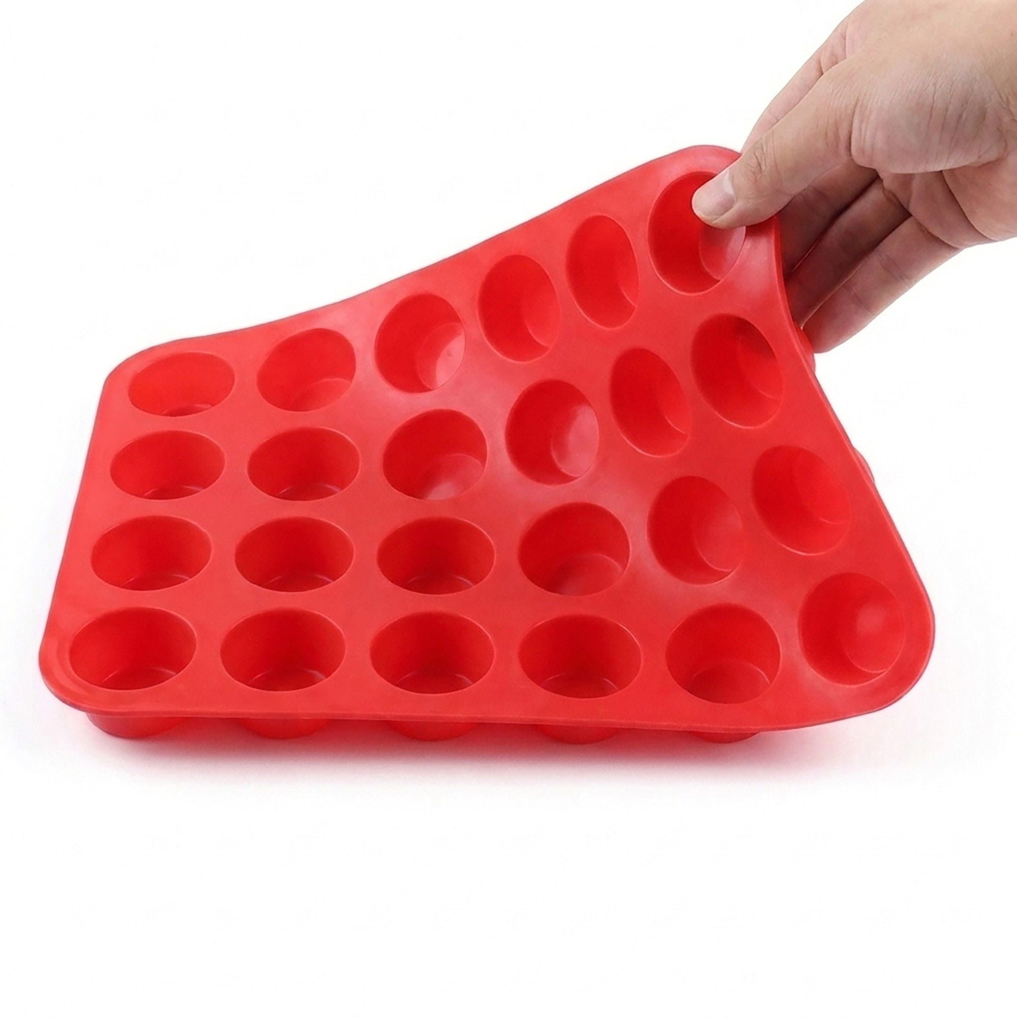 24-Cup Mini Muffin Pan - Non-Stick Bite-Sized Cupcake Mold for Baking