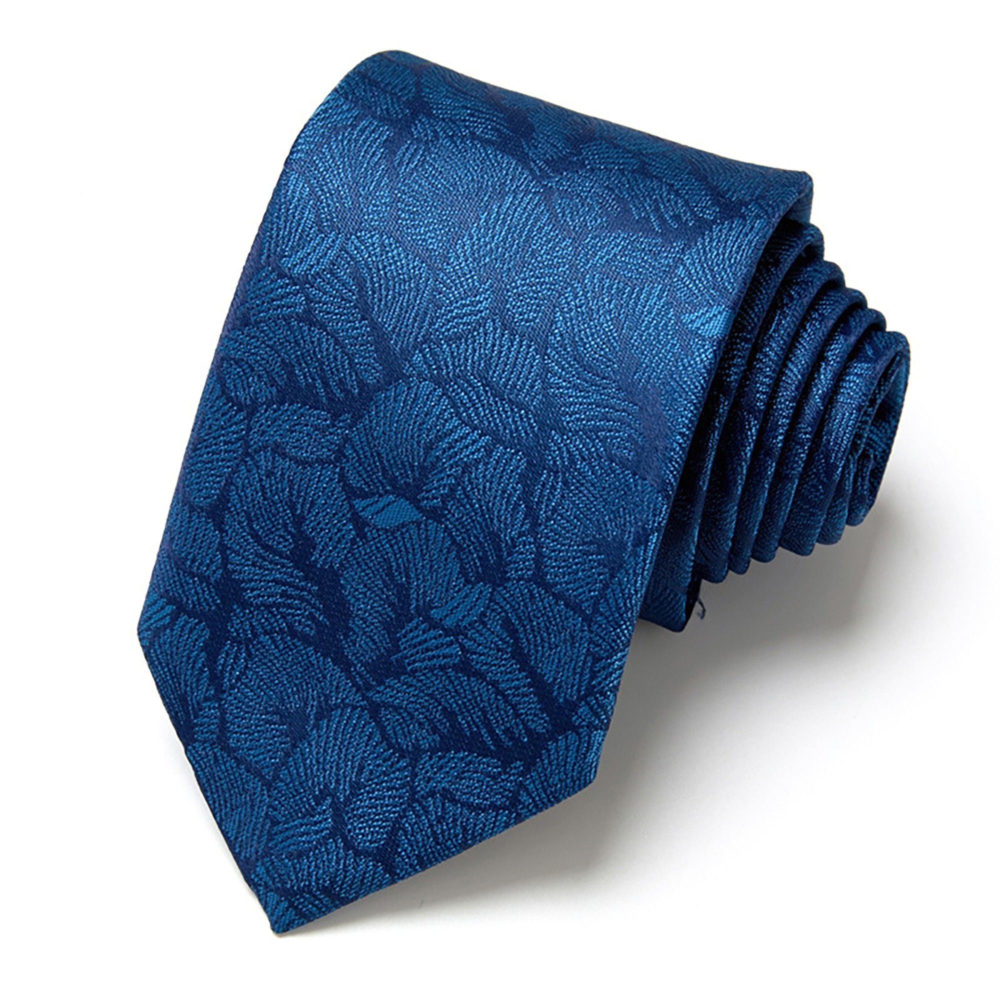 Alilang Men's Floral Print Tie with Woven Botanical Pattern and Classic Tapered Design
