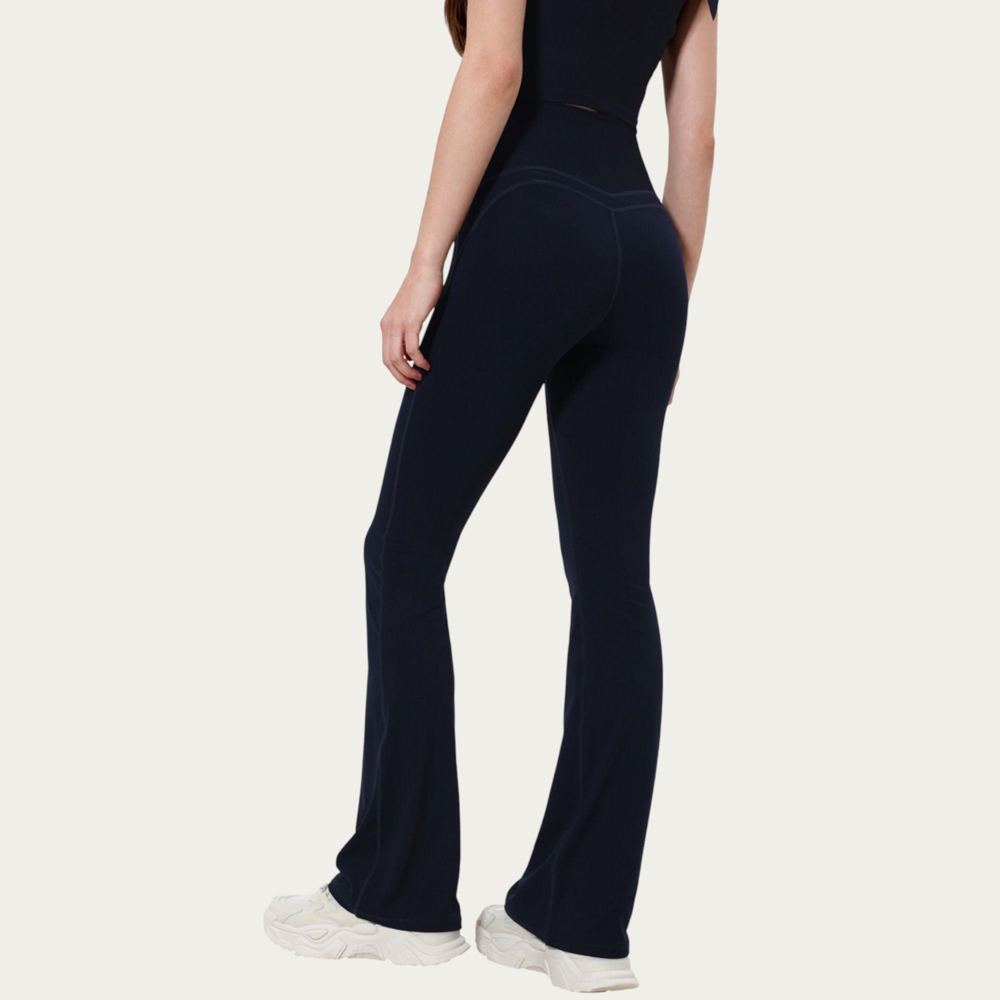 Anna-Kaci Active Women's High Waist Flare Sweatpants with Slim Fit Stretch Fabric