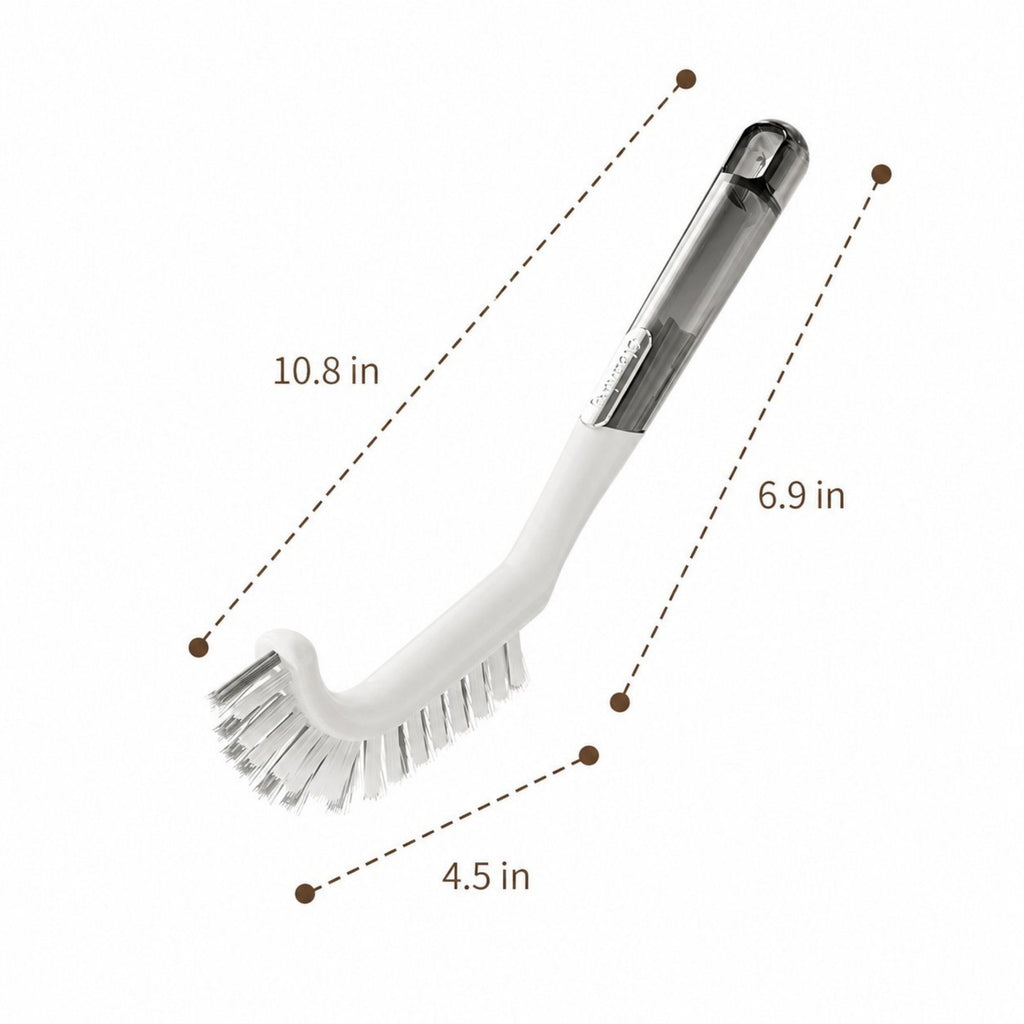 V-Shaped Grout Cleaning Brush with Long Handle for Tile, Corners, Tracks and Kitchen Surfaces
