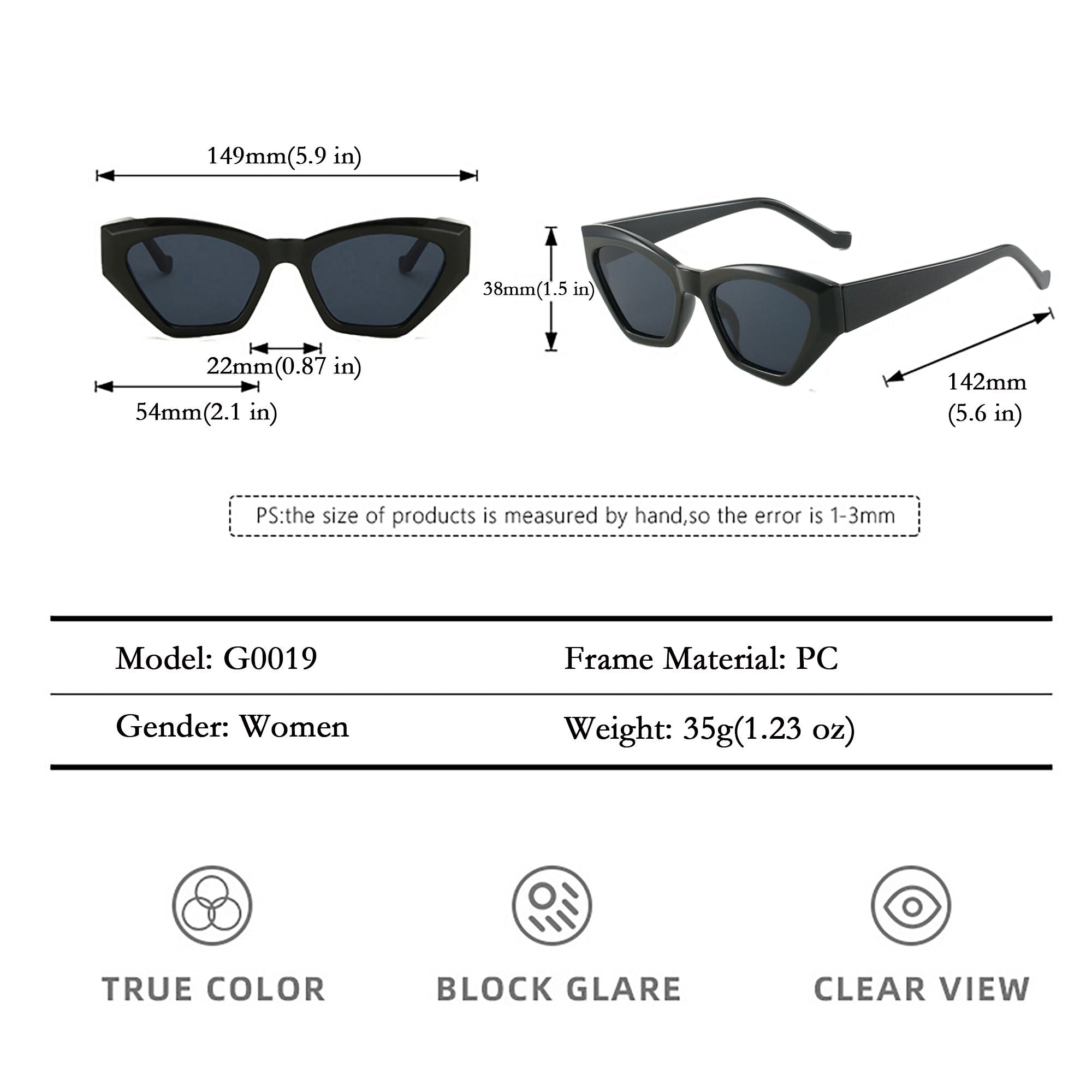 Anna-Kaci Chic Geometric Women's Sunglasses UV400 Protection