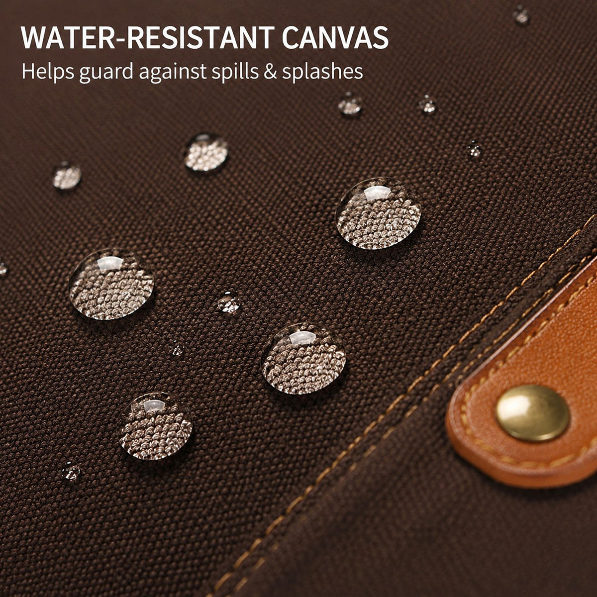 Water Resistant Canvas Bib Apron with Adjustable Straps and Pockets